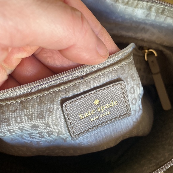 Kate Spade New York Greta Court Glitter Penny Tote Grey Silver | Imperfect - Picture 11 of 13